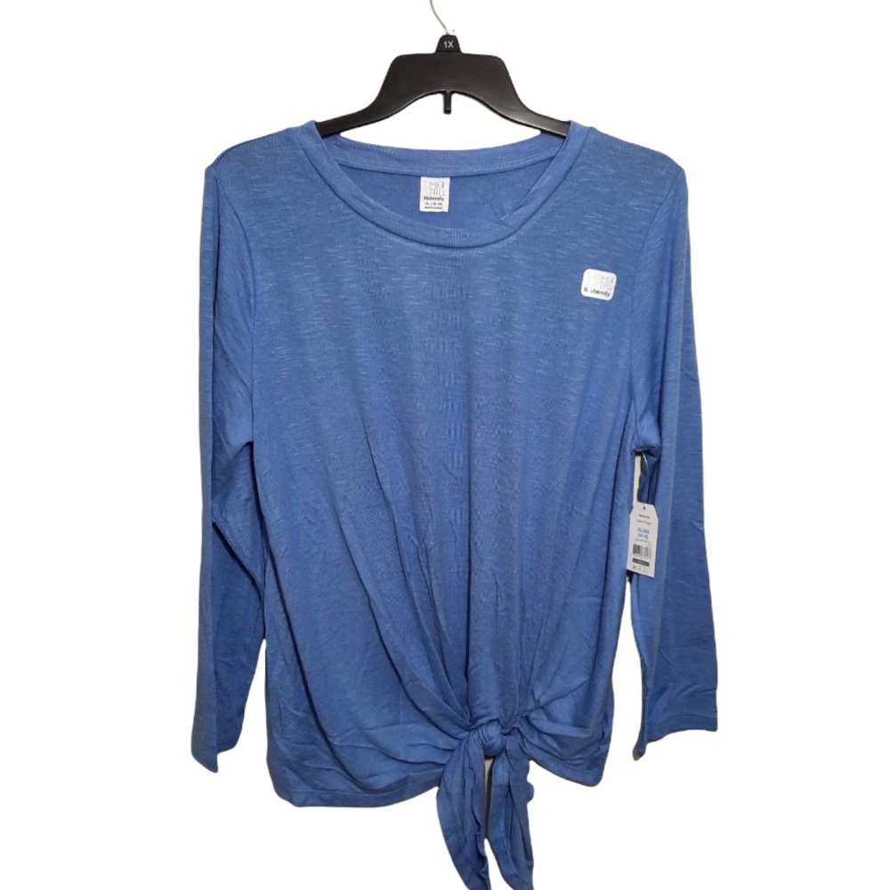 Time and Tru Women’s Size XL Maternity Casual Top T-Shirt with Front Tie Accent
